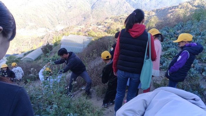 勘查場地完要離開囉